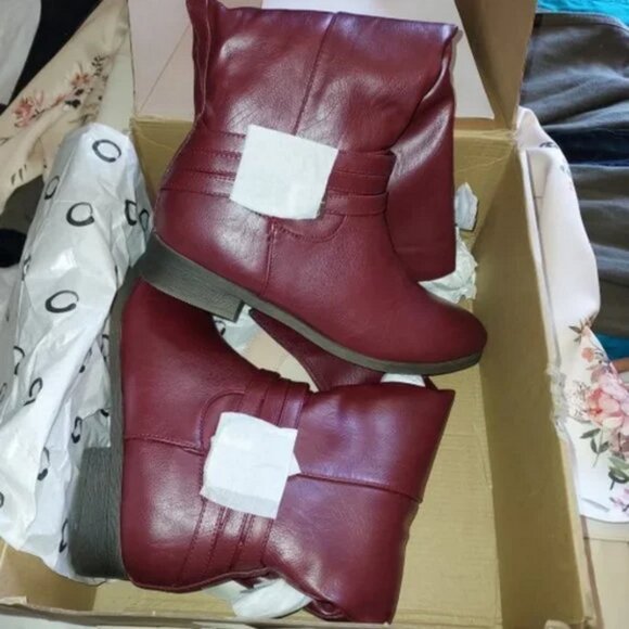 JOURNEE COLLECTION WINE COMFORT IVIE BOOT SIZE 10m NWT - Picture 2 of 4